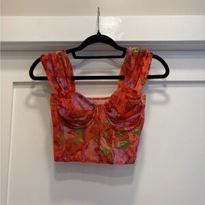 Zara Floral Orange Women's Top